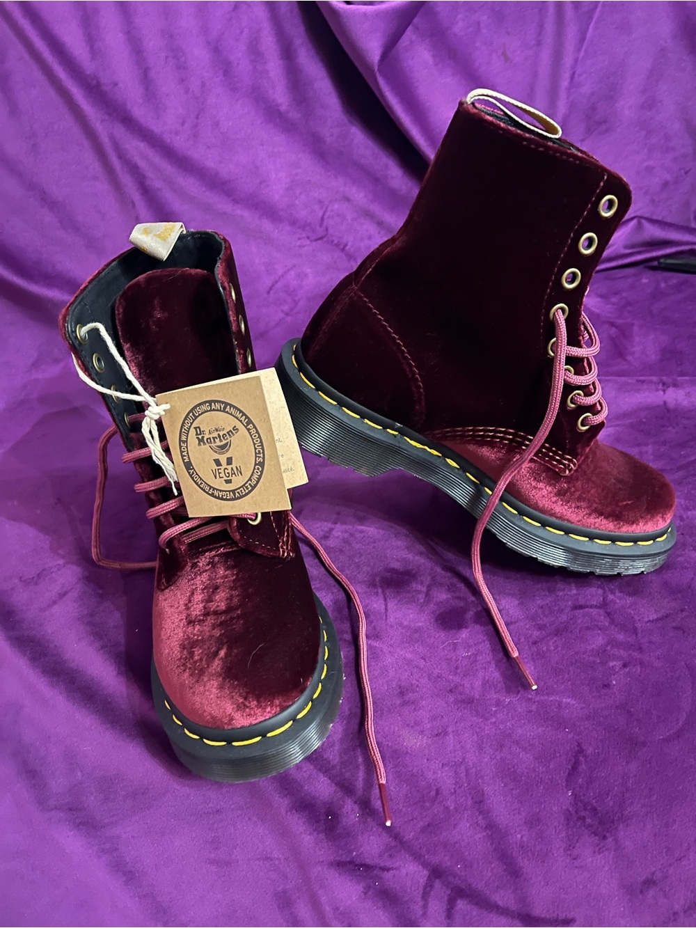 Dr. Martens Women's Vegan 1460 Pascal Velvet Boots